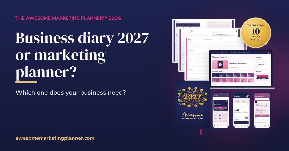 Business diary 2027 or marketing planner? Which one does your business need?