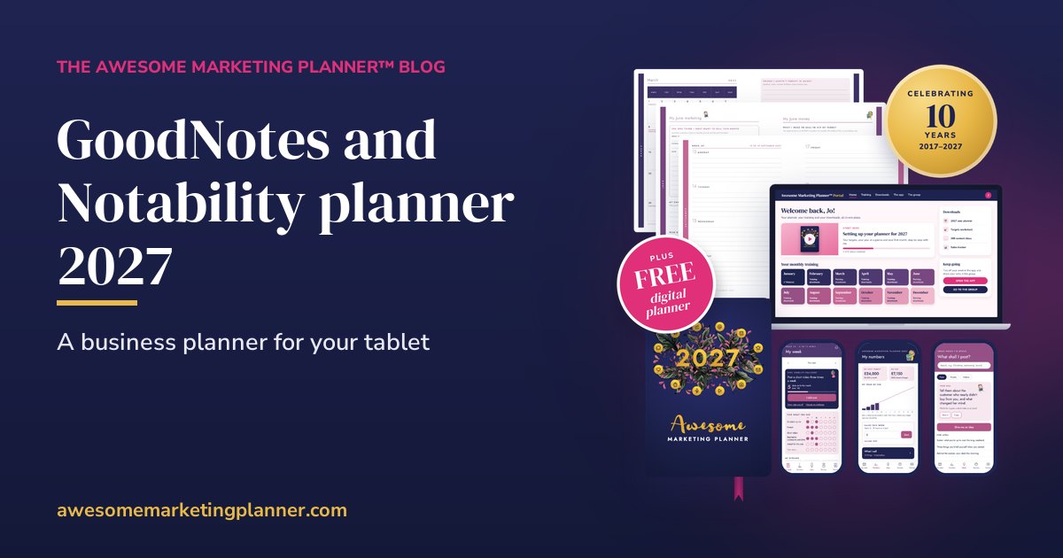 GoodNotes and Notability planner 2027 for your business