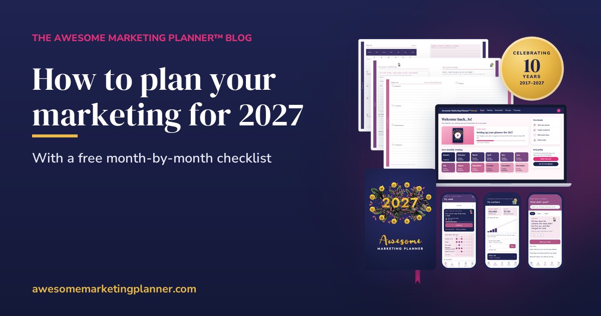 How to plan your marketing for 2027 (with a free month-by-month checklist)