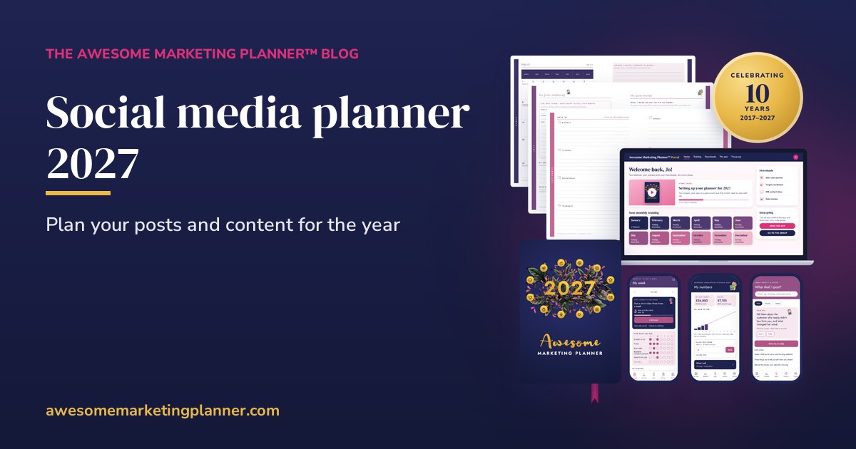 Social media planner 2027: plan your posts and content for the year